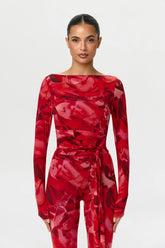 Bare Body Boatneck Draped Top