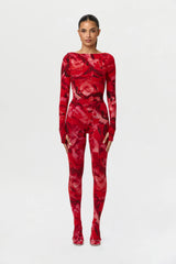 Bare Body Print Closed Toe Leggings Petite