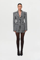 Tweed Houndstooth Mini Skirt